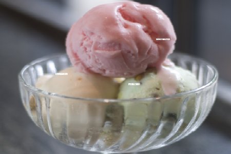 Rose Water, Pistachio and Cinnamon Ice cream Rose Water, Pistachio and Cinnamon Ice cream