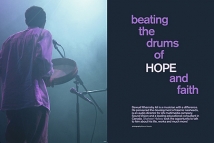 Beating the drums of hope and faith